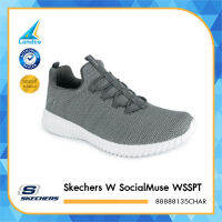 Skechers สเก็ตเชอร์ส รองเท้าผ้าใบ รองเท้าแฟชั่น WOMEN Social Muse WSSPT 88888135CHAR / 88888135BBK (1790)