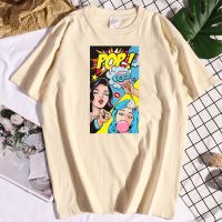 เสื้อยืดลําลองแฟชั่นพิมพ์ลาย Manga สไตล์อเมริกันย้อนยุคสําหรับผู้ชาย  KMXT