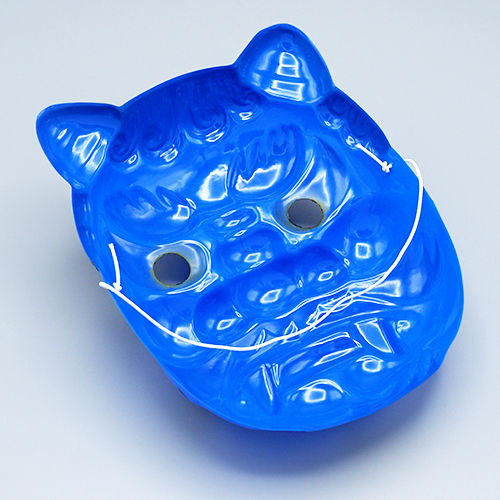 ไดโซ-หน้ากากญี่ปุ่นรูปยักษ์สีน้ำเงินขนาด17x20x7ซม