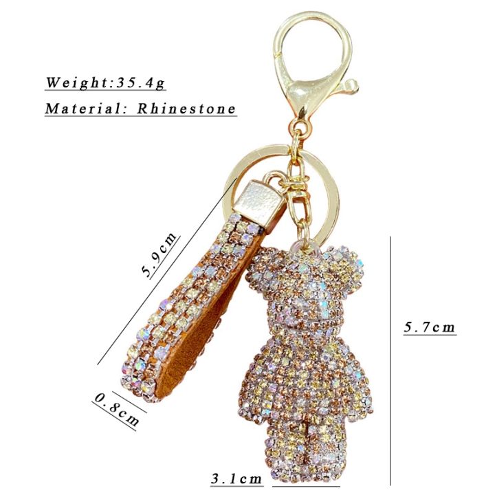 cute-rhinestone-keychain-charm-cartoon-bear-pendant-for-women-bag-car-key-ring-mobile-phone-fine-jewelry-accessories-girl-gifts
