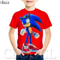 CLOOCL Sonic The Hedgehog ฤดูร้อนเด็กน่ารักแขนสั้นเสื้อยืด3D พิมพ์ขนาดเล็ก Top คอสเพลย์ฤดูร้อนแฟชั่นรอบคอสบายๆเด็ก Pullover Boy และสาว Universal