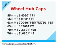 20X55mm 56มม. 60มม. 63มม. 65มม. 70มม. 76มม. ล้อดุมล้อตรงกลางสัญลักษณ์ป้ายโลโก้ Mk7 3B7601171 1J0601171 7D0601165 6N0601171