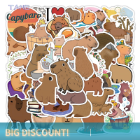 ?【Lowest price】TANG 50pcs การ์ตูน capybara สติกเกอร์แล็ปท็อปกระเป๋าเดินทางจักรยานเด็กรูปลอกของเล่นกันน้ำ