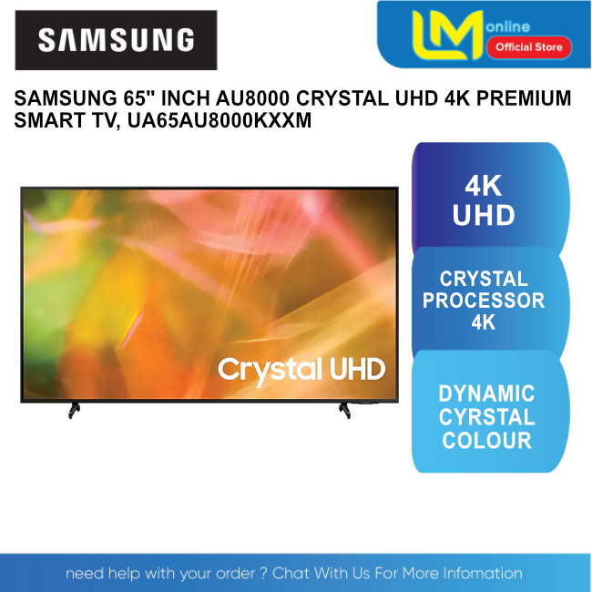 smart tv crystal uhd 4k 65 inch au8000 2021