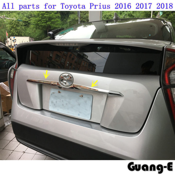 car-stick-body-abs-chrome-rear-door-license-tailgate-bumper-frame-plate-trim-lamp-trunk-2pcs-for-toyota-prius-2016-2017-2018