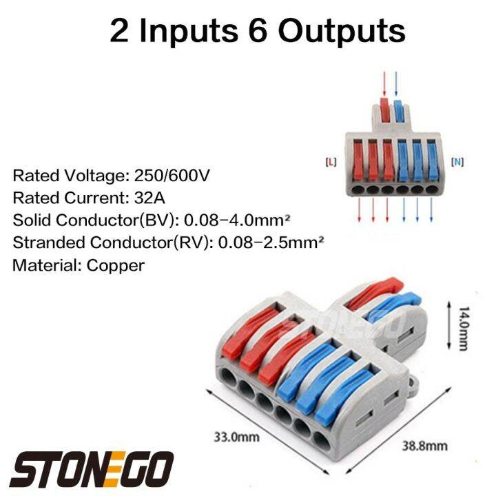 stonego-mini-wire-fast-connector-2-in-4-6-8-out-splitter-terminal-compact-wiring-cable-connector