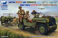 Bronco 1/35 CB35218 British Recce And Signals รถบรรทุกขนาดเล็กพร้อมชุดอาคารชุดประกอบโมเดล