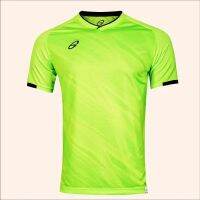 EGO SPORT EG5136 เสื้อคอวีไหล่สโลปแขนสั้น สีเขียวสะท้อน (99.95% Anti-Bacteria)