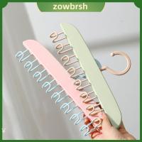 ZOWBRSH การประหยัดพื้นที่ ที่แขวนเก็บของแบบแขวนได้หลายแบบ ป้องกันการลื่น พลาสติกทำจากพลาสติก ที่เก็บของในตู้เสื้อผ้า ที่มีคุณภาพสูง ตะขอแขวนผ้า ราวแขวนเนคไท บ้านในบ้าน