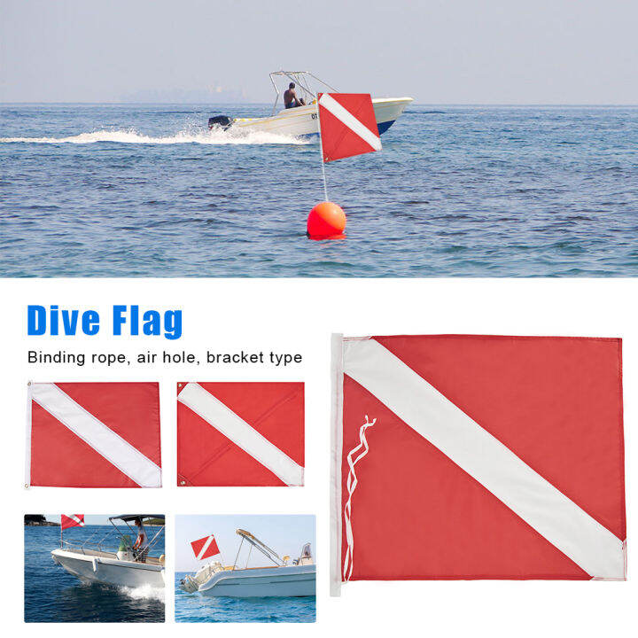 [Free Ship] Dive Flag Polyester Diver Down Flag Scuba Diver Flag Boat