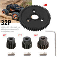 54T เหล็กโลหะ Spur Gear 32P 15T 17T 19T เกียร์มอเตอร์ Pinion สำหรับ Traxxas Slash 4x4 Stampede 4x4 VXL Rustler 4X4 E-Revo T-Maxx-ioec53 shop