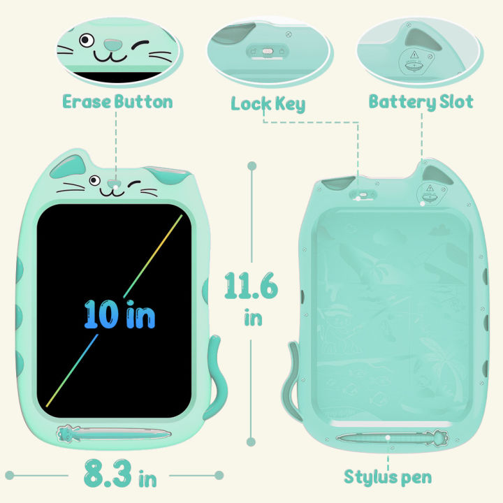 ขายร้อนข้ามพรมแดน-10-กระดานเขียน-lcd-นิ้วกระดานวาดภาพกราฟฟิตีสำหรับเด็กกระดานเขียนด้วยลายมืออิเล็กทรอนิกส์สำหรับแมว