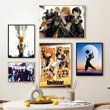 Anime Haikyuu Retro Posters and Prints Volleyball Boy Poster Aesthetic Room  Decor Decorative Items for Home Decoration Painting