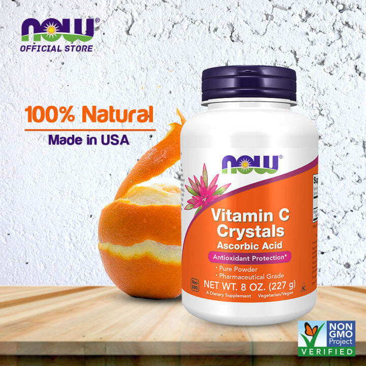 NOW Supplements, Vitamin C Crystals (Ascorbic Acid), Antioxidant