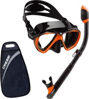 ชุดหน้ากากพร้อมท่อ อุปกรณ์ดำน้ำ CRESSI RANGER SNORKELING COMBO SET - BLACK FRAME