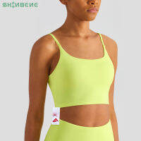 SHINBENE High End Gym Yoga Sports s Workout Tops Women Ladies Naked Feel Exercise Dance Fitness Crop Top with Built In