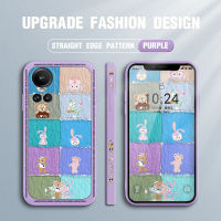 เคสโทรศัพท์ดีไซน์ข้างสำหรับ OPPO Reno10 Pro 5G ลายการ์ตูนหลากสี StellaLou Duffy Disne เคสด้านข้างลายขอบสี่เหลี่ยมปลอกซิลิโคนน้ำเคสกล้องคลุมทั้งหมด