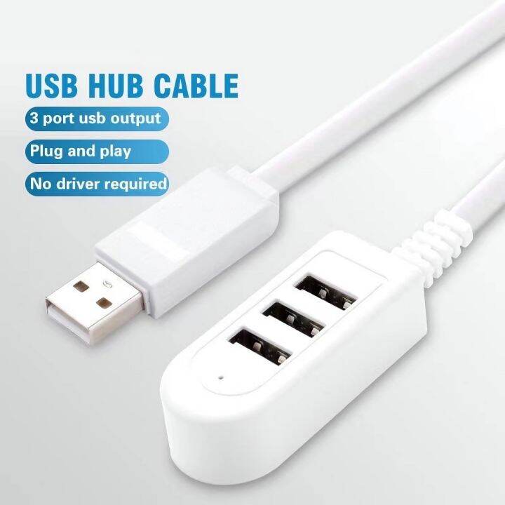 ใหม่-แยก-usb-3พอร์ต1-2เมตรสายชาร์จ-usb2-0-hub-กับ-power-extender-อะแดปเตอร์ขนาดเล็กสำหรับแล็ปท็อปพีซีโน๊ตบุ๊คขยายสายข้อมูล