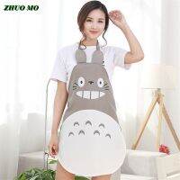 [TIN Household Products] รุ่น Han แฟชั่นที่สร้างสรรค์ผ้ากันเปื้อน Totoro กันน้ำและกันน้ำมันการ์ตูนทำอาหารครัวเรือนโดยไม่ต้องแขน W-014