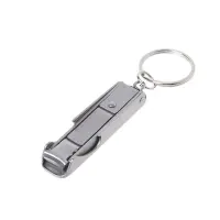 2 in 1 Nail Clipper Bottle Opener EDC Pocket Tool Nail File Keychain For Travel