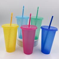 【jw】◈  Reusable Cup Sequined Glitter Juice Mug Plastic Bottom Supplies