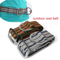 【CW】Outdoor Mountaineering Waist Safety Body Belt สายรัดปีนเขาสายรัดเอวปรับได้สำหรับ Outdoor Rock Climbing Men Women