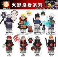 HiramMicky Naruto ชุดของเล่นตัวต่อ8ชิ้นตัวการ์ตูนแอ็กชันฟิกเกอร์ขนาดเล็กของสะสมของเล่นบล็อกตัวต่อสำหรับแฟนอนิเมะญี่ปุ่นใหม่