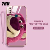 วายบีดีการ์ตูนดิสนีย์เคสโทรศัพท์หมีสตรอเบอร์รี่สำหรับ Vivo Y17 Y15 Y12 Y12i Y11 2019 1901 1902 1904 1940 1906ฝาหลัง TPU นิ่มป้องกันการแตกมันวาว (ฟรีสายคล้อง)