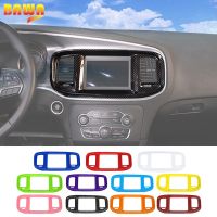 BAWA Car Navigation Decoration Frame Cover Stickers Accessories For Dodge Charger 2015 2016 2017 2018 2019 2020 2021 2022