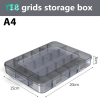 ?【Lowest price】YKS พลาสติกโปร่งใสชิ้นส่วนหลายเซลล์กล่องส่วนประกอบอิเล็กทรอนิกส์กล่องเก็บของ