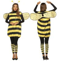 2023 Bee Costumes for Women, Halloween Honey Bee Costume Adult Kids Little Bee Costume, Antennae Headband+Dress+Wings+Leg Warmers