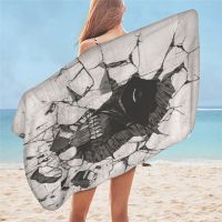 【cw】 Printed Soft Beach Swim Microfiber Face Hair Serviette Plage