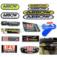 ❁♚ Motorcycle Exhaust Pipe Stickers Aluminium 3D Heat Resistant Moto Decal For Arrow Scorpio Honda Yamaha Cafe Racer Modified Parts