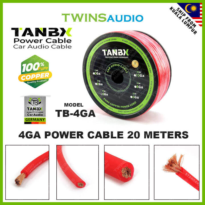 TANBX TB4GA Power Cable Car Audio Cable 100 Cooper Lazada