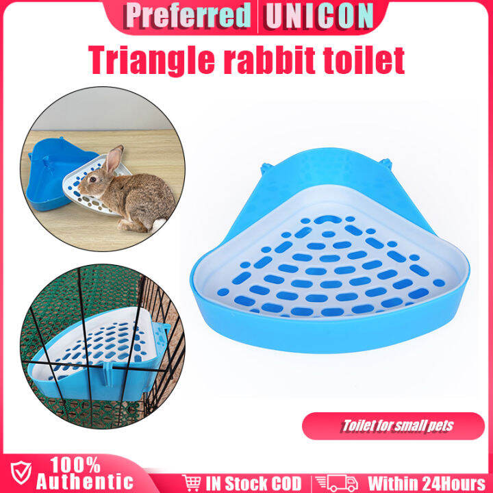 Small Triangle Fixable Rabbit Small Animal Corner Toilet Potty Tray Litter Box Pet Cleaning Tool