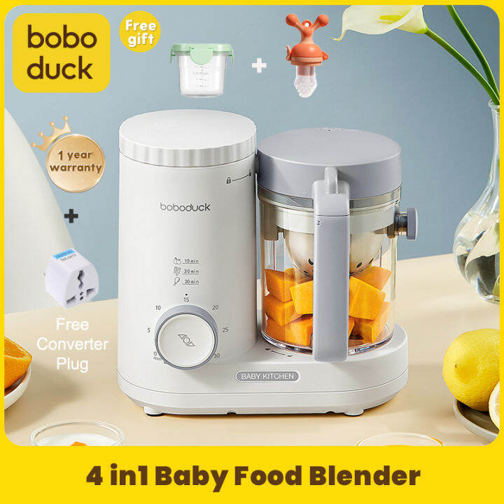 §Boboduck 4 in1 Automatic Baby Food Maker Blender Processor Meat