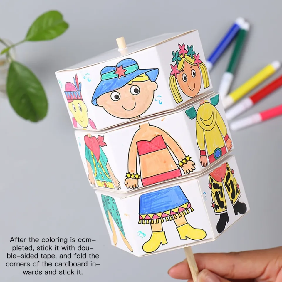 Childrens Drawing Roll DIY Sticky Painting Color Filling Paper