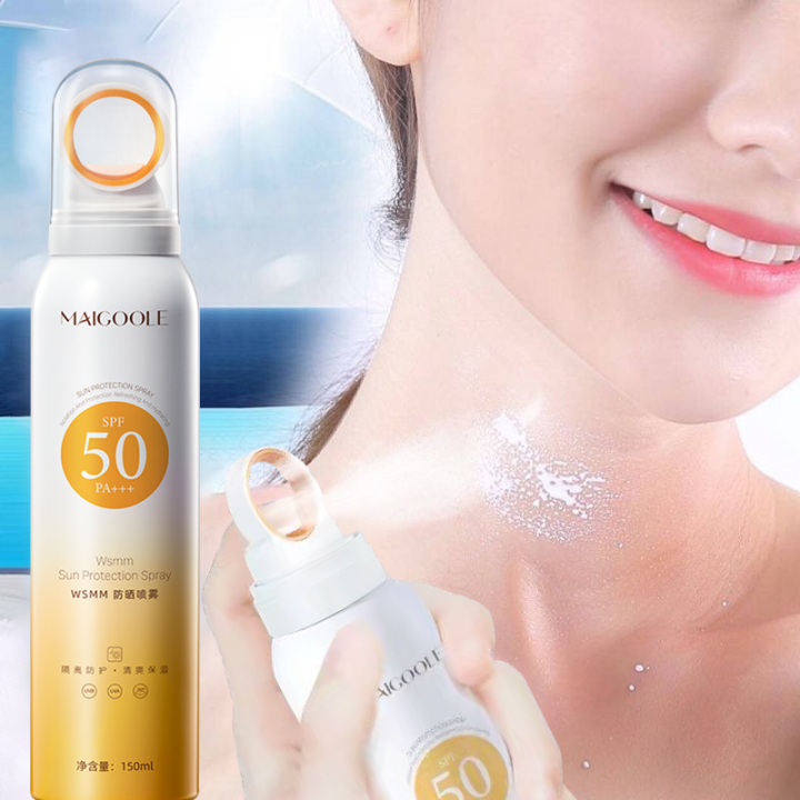 พร้อมส่ง-aichun-จริงสเปรย์กันแดดสเปย์ฉีดผิวขาวสเปรย์กันแดดปรับผิวขาวใส-สเปรย์สเปรย์กันแดดปรับผิวขาว-สเปรย์กันแดด-150ml-ครีมกันแดดuv-spf50-pa-กันน้ำกันเห่งือ-อ่อนโยนและ-เคือง-สเปย์กันแดด-สเปร์ยผิวขาว-ส