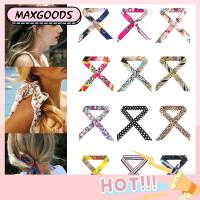 MAXG 2Pcs 40 สี ข้อมือ/เอว อุปกรณ์ตกแต่ง ผ้าพันคอไหมขนาดเล็ก ริบบิ้นหูหิ้วกระเป๋าถือ ผ้าพันคอคอ ผ้าพันคอริบบิ้นตกแต่ง