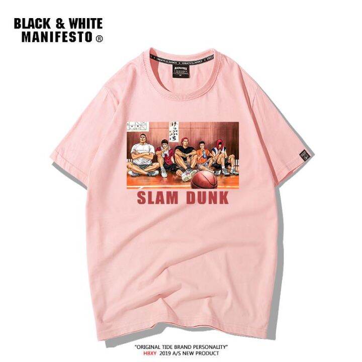ข้อเสนอพิเศษ-tshirt-เสื้อยืดผู้-เสื้อยืดแขนสั้น-ทรงหลวม-พิมพ์ลาย-slam-dunk-showdown-night-สําหรับคู่รัก-s-5xl-s-5xl-s-5xl