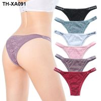 One Piece Ladies Triangle Brazilian Underwear Mesh Lace Thong Pure Cotton Lace underwear