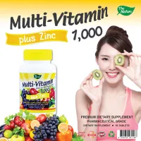 วิตามินรวม พลัส ซิงค์ x 1 ขวด มัลติวิตามิน วิตามินรวม เดอะ เนเจอร์ Multi Vitamin plus Zinc The Nature Multivitamin Multivit Vitamin A B B1 B2 B3 B5 B6 B7 B9 B12 C D D3 E K