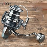 5000-12000 Serpentine Metal Ultra-large Distance Cast Wheel Anchor Fish Spinning Wheel Rotating 14+1 Ball Bearing Fishing Reel