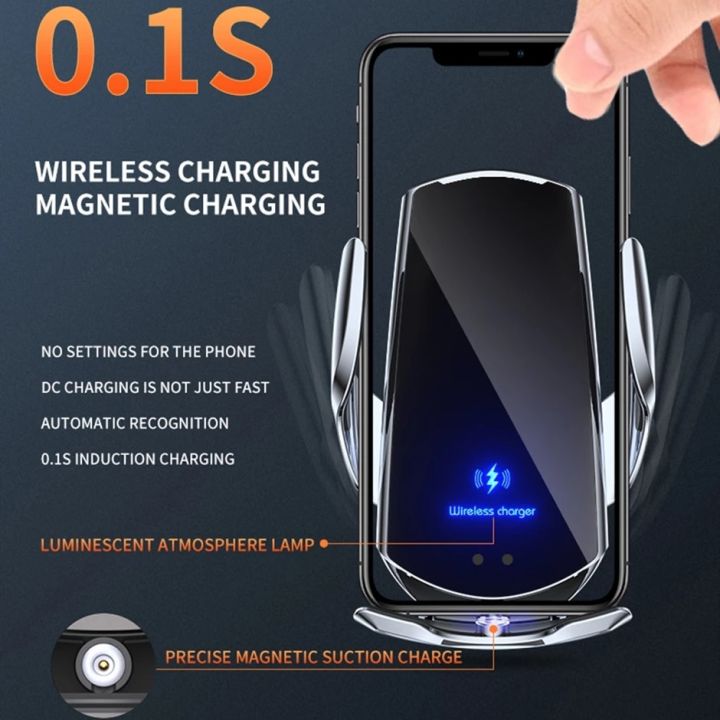 ที่จับสำหรับ-iphone-xiaomi-โทรศัพท์ยึดกับรถยนต์แม่เหล็กอัตโนมัติที่ชาร์จไร้สายสำหรับใช้ในรถ15w-samsung-ระบบเหนี่ยวนำอินฟราเรดชาร์จเร็ว