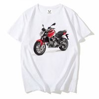 Vintage Men Racing Motorcycle Short Sleeve Dragon Rider Bike Essential Classic Print T-Shirt White Rider Lovers Casual T Shirt