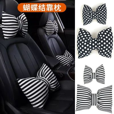 Car headrest beautiful bowknot neck waist by lovely back cushion car pillow pillow inside the car accessories
