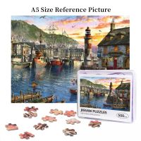 SUNRISE AT THE PORT Wooden Jigsaw Puzzle 500 Pieces Educational Toy Painting Art Decor Decompression toys 500pcs