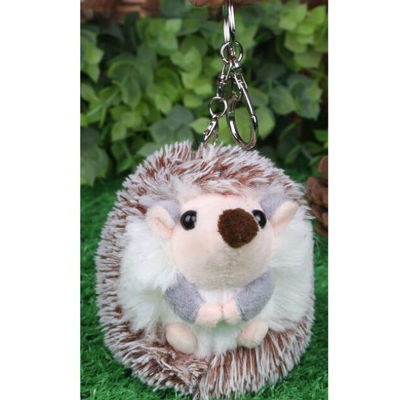Shiqinbaihuo ตุ๊กตาน่ารัก Pompon Hedgehog พวงกุญแจสัตว์กระเป๋า10Cm โทรศัพท์มือถือจี้พวงกุญแจ