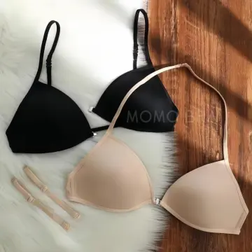 Thin French Style Bralette Lace Triangle Cup Soft Bra Seamless