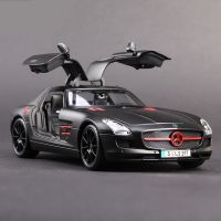 1:32 SLS Alloy Sports Car Model Diecasts Metal Toy Vehicles Car Model High Simulation Sound and Light Collection Kids Gift Die-Cast Vehicles